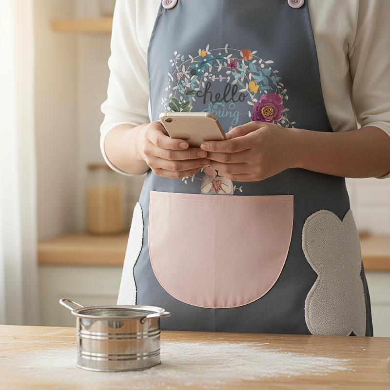 Home Cooking Service - Neue Küchenschürze, wasserdicht, verstellbar, mit Handtuchfächern