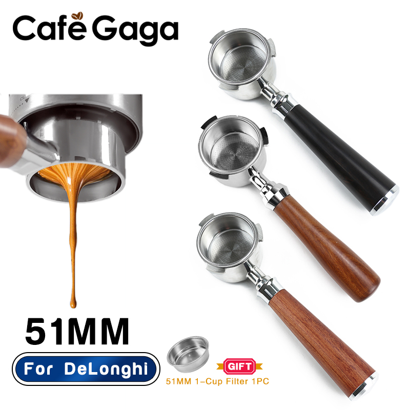Delonghi Espresso Dedica 685 - 51mm Kaffee-Siebträger ohne Boden für Delonghi