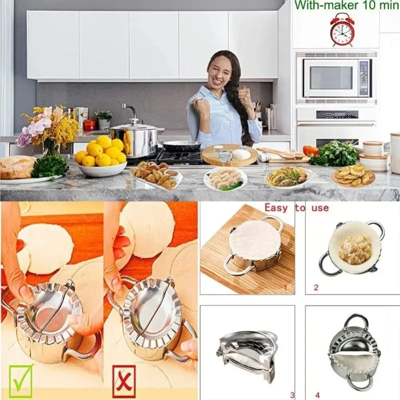 Edelstahl-Teigpressform, 304 L – Gyoza Dumpling Maker Bewertung und Preis