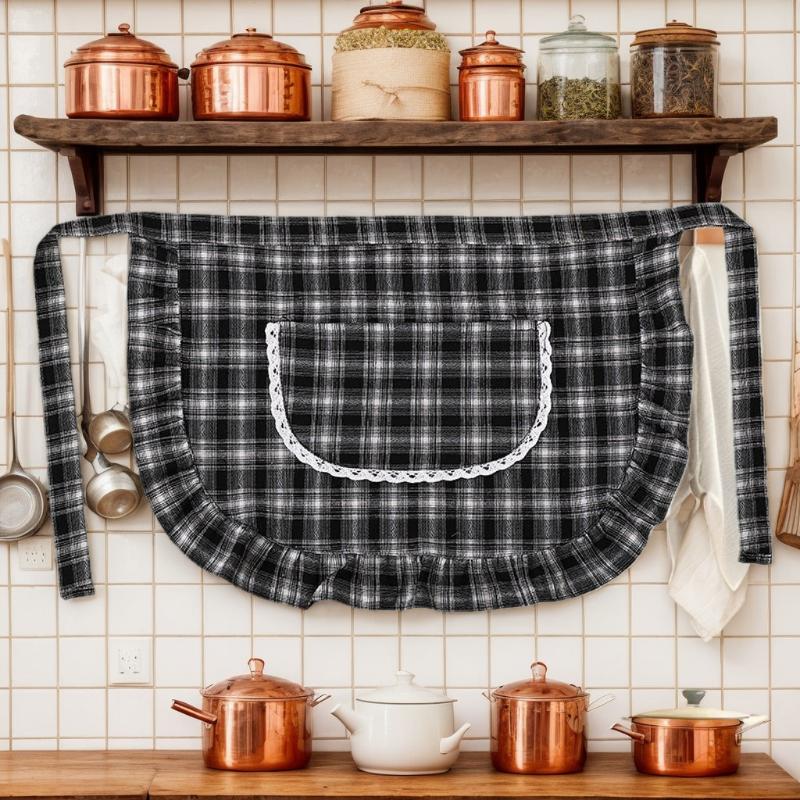 Schürze, quadratisch, kariert, – Home Cooking Service Bewertung und Preis